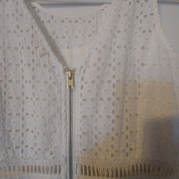 Black Swan White Eyelet Dress-Size M - Picture 4 of 7